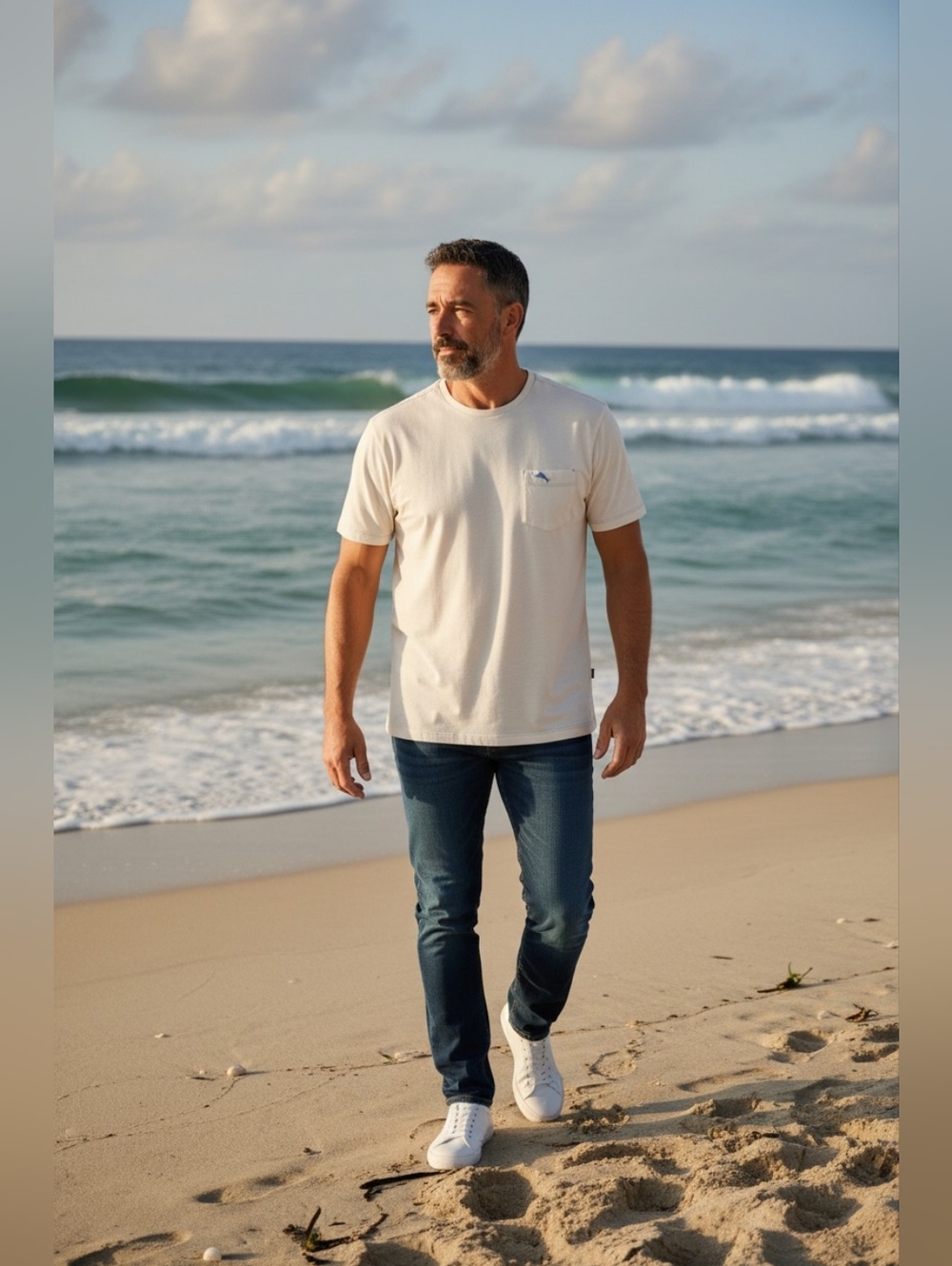 Tommy Bahama Men's Bali Skyline Crewneck Pima Cotton Jersey Pocket Tee Size XL